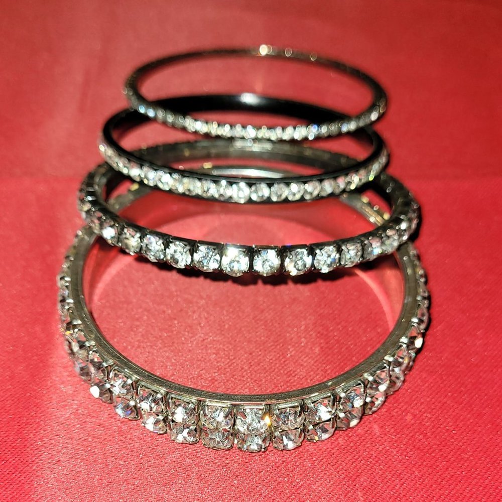 Blinged Out Diamond Bracelet Set